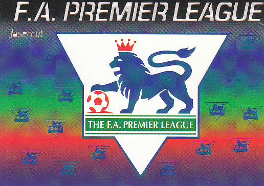 FA Premier League emblem 1995/96 Merlin Ultimate Lasercut insert card #L1